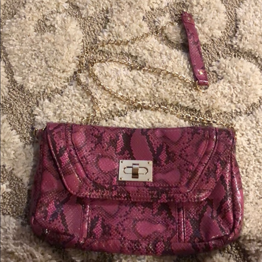 Pink snake purse
